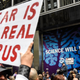 Anti-vax protesters outside the Pfizer headquarters in New York City on Nov. 13, 2021.